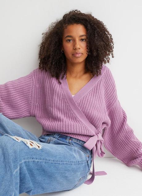 suéter Cardigan cruzado