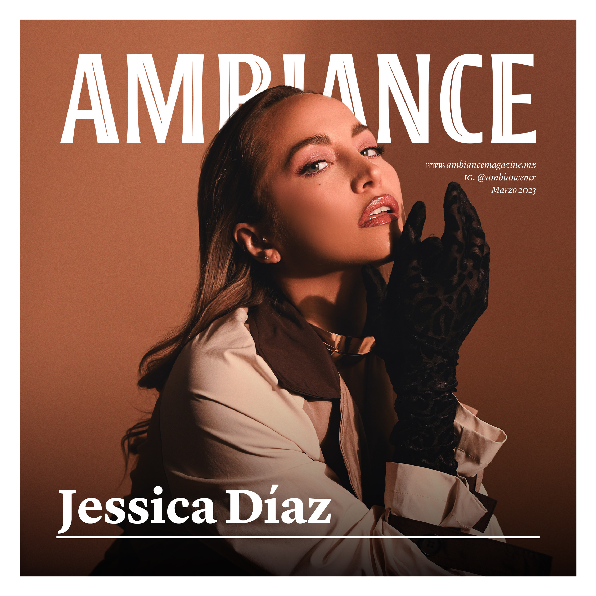 Jessica Díaz portada revista Ambiance marzo 2023